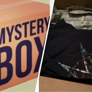 MYSTERY BOX MENS Sz M CLOTHING BUNDLE FOR RESALE Or SELF MB78 (5 Lb Box)